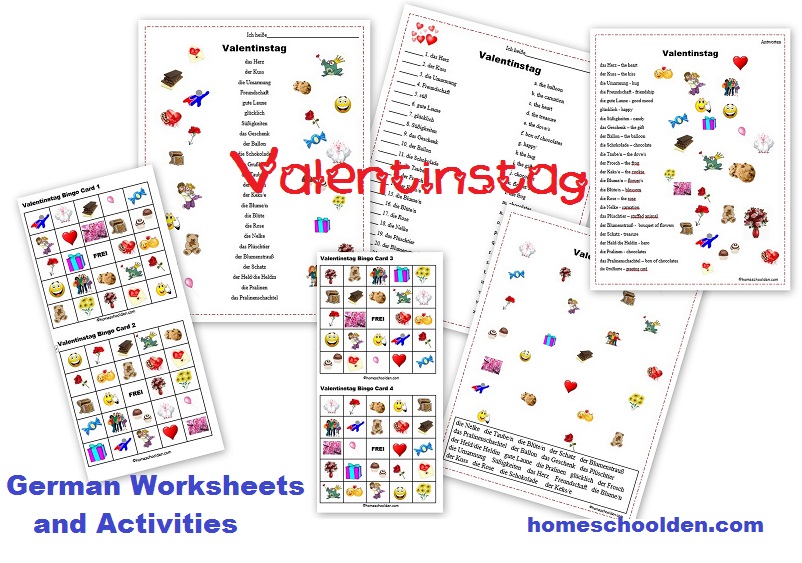Valentinstag German Worksheets