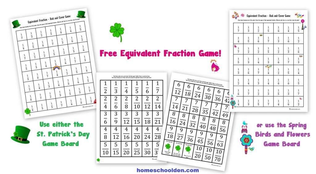 Free Equivalent Fraction Game