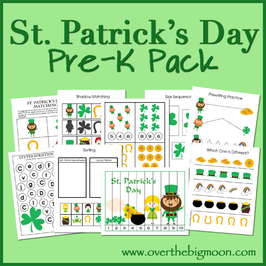 St Patrick's Day PreK Packet