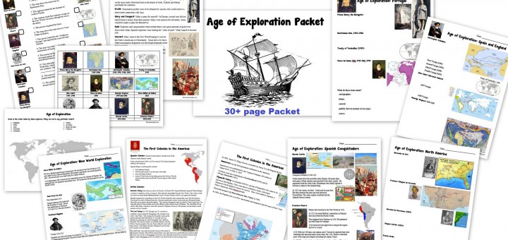 Age of Exploration Worksheets Notebook Pages