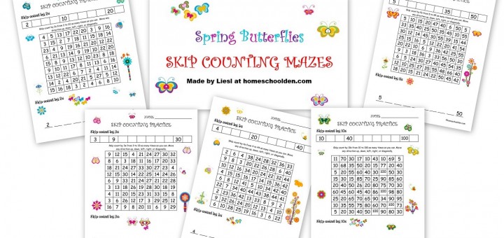 Skip Counting Worksheets 2s 3s 4s 5s 10s