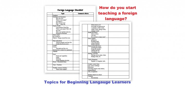 Learning a Foreign Language - homeschool