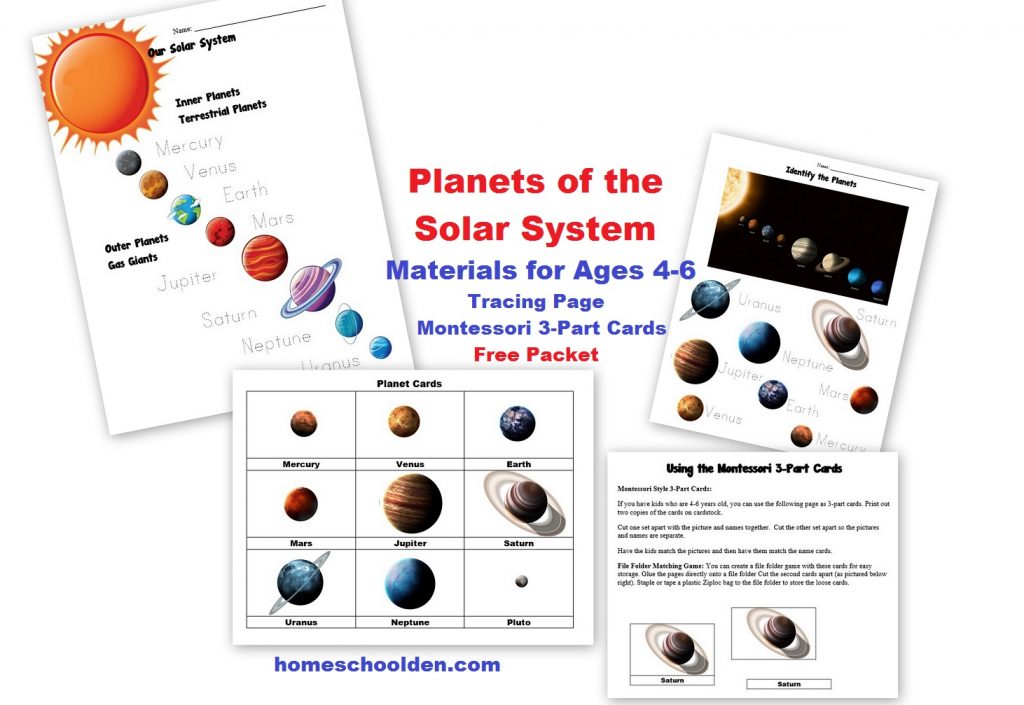 Free Planets of the Solar System Worksheets - Homeschool Den