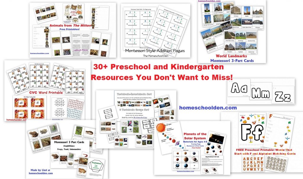 PreK Kindergarten Curriculum Montessori Printables - Pre Kindergarten Curriculum