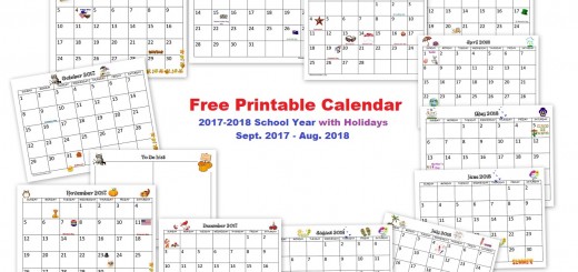 Free Printable Calendar 2017-2018