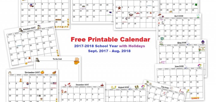 Free Printable Calendar 2017-2018