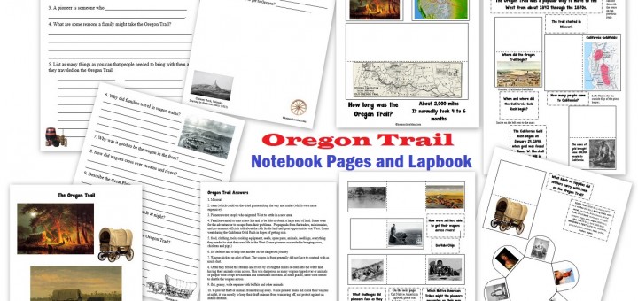 Oregon Trail Notebook Pages and Lapbook