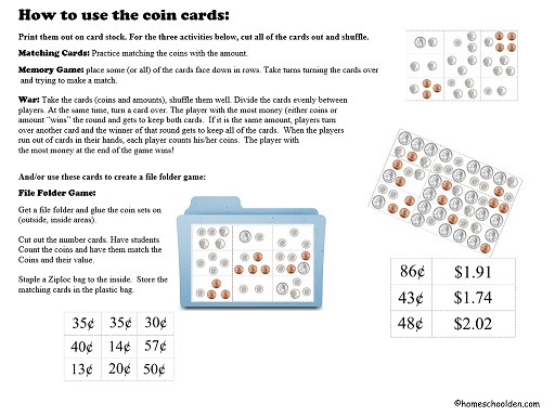 Coin Counting Cards