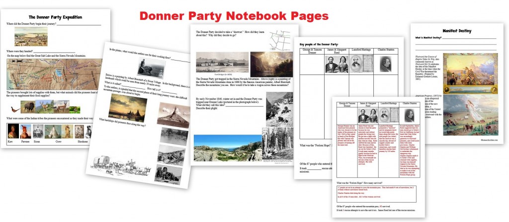 Donner Party Notebook Pages