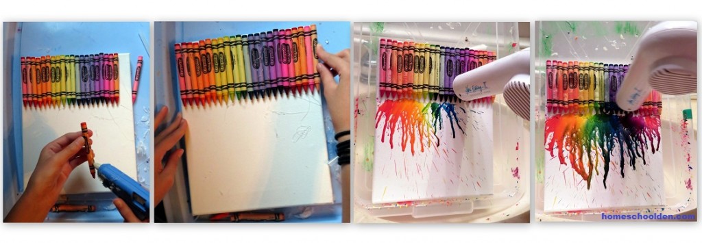 Canvas Melted Crayon Craft