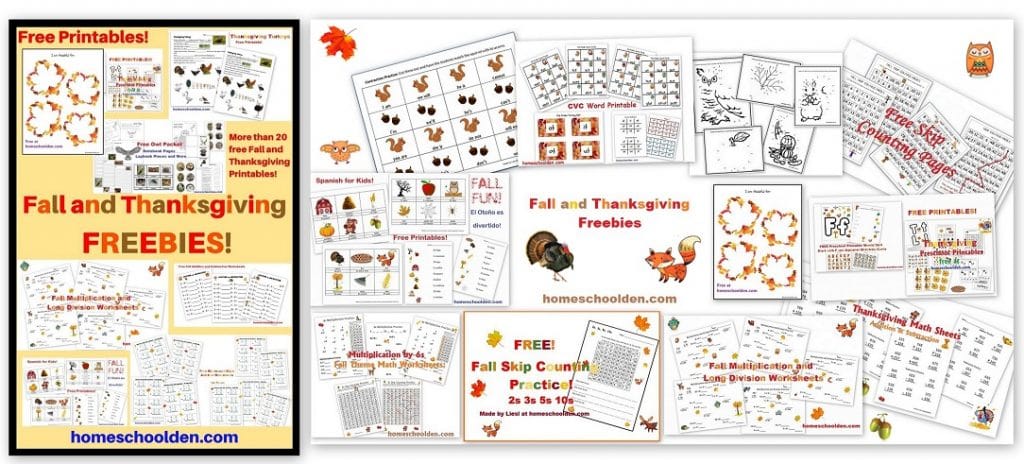 Fall and Thanksgiving FREEBIES - Free pdf Printables