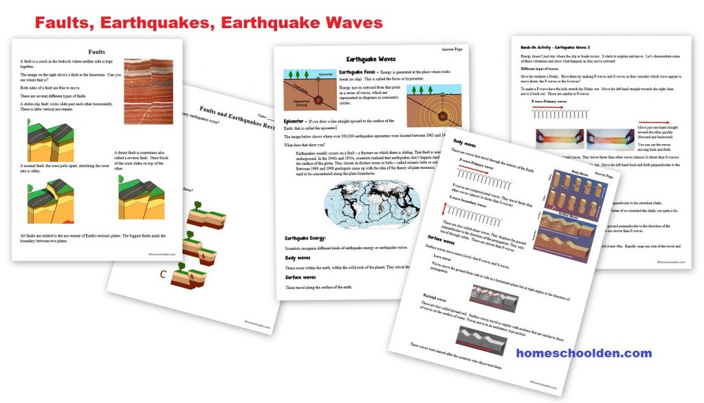 Faults Earthquake Waves Worksheets
