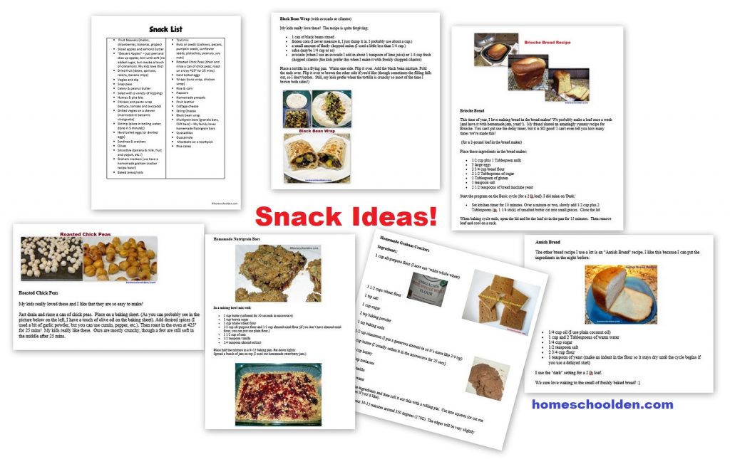 Hearlthy Snack List for Kids