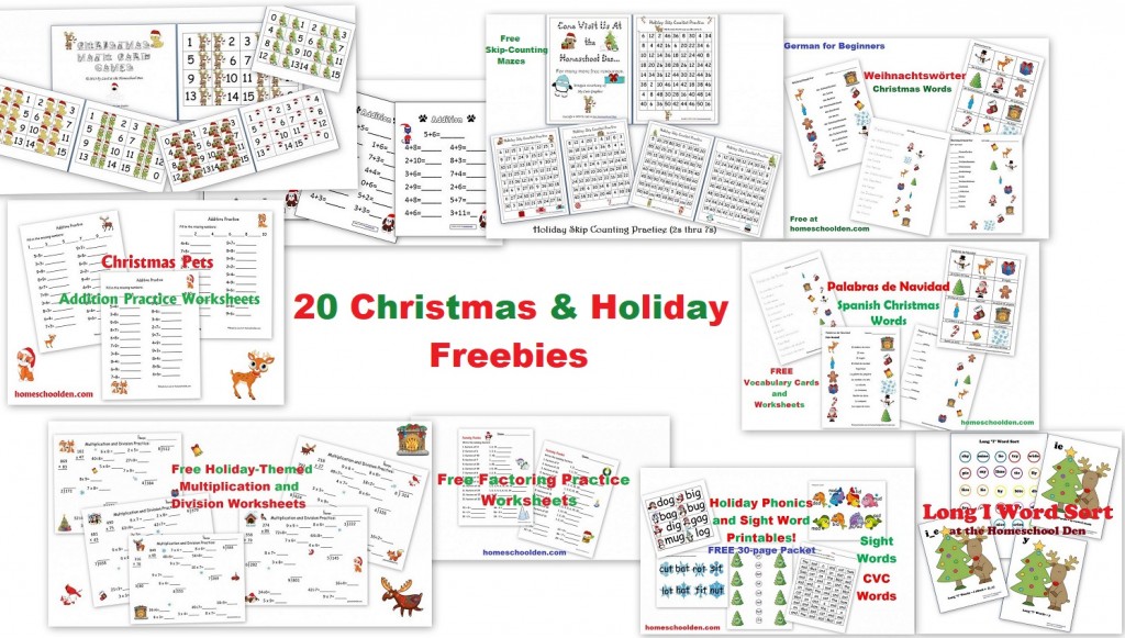 Christmas - Holiday Freebies Free Printables Worksheets