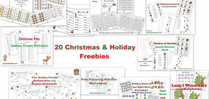 Christmas - Holiday Freebies Free Printables Worksheets
