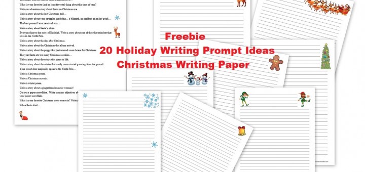 Christmas holiday writing prompt ideas - free Christmas paper