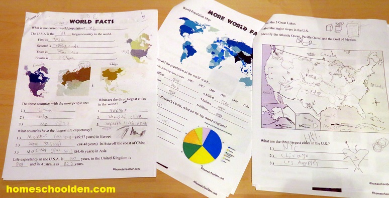 World Facts Worksheets