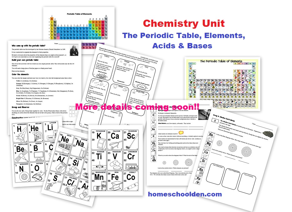 Chemistry Unit - more details coming soon