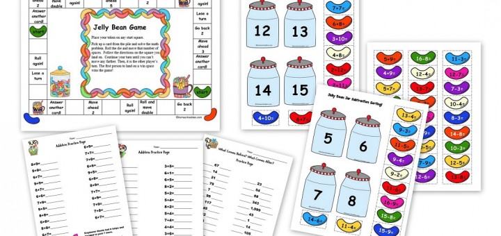 Easter - Jelly Bean Addition Subtraction Activities