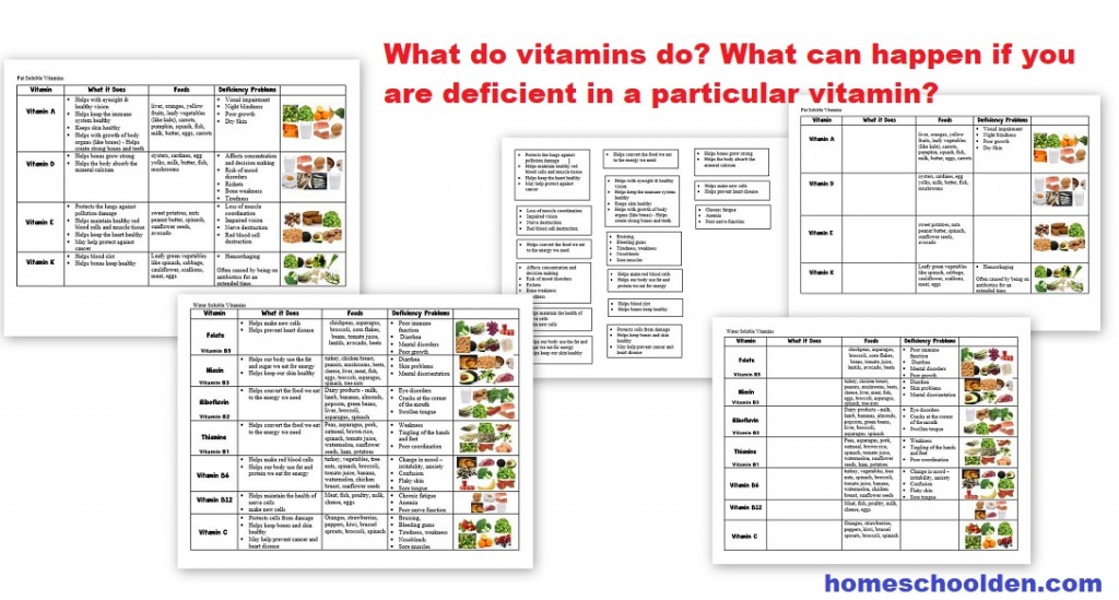 Vitamin Worksheet