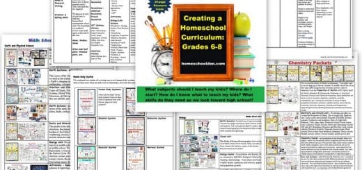 Creating a Homeschool Curriculum in middle school Grades 6-8