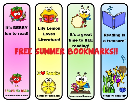 Free Summer Bookmarks - Reading Challenge