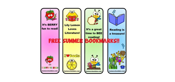 Free Summer Reading Bookmarks