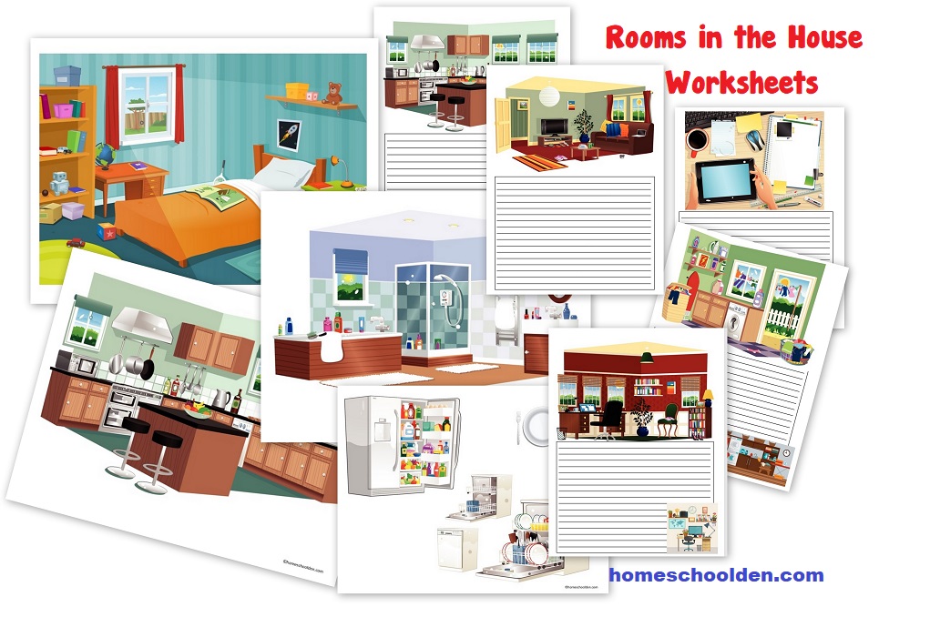 Rooms in the House Worksheets - German Worksheets das Haus Unit