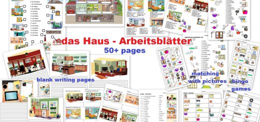 das Haus German Worksheets Arbeitsblätter