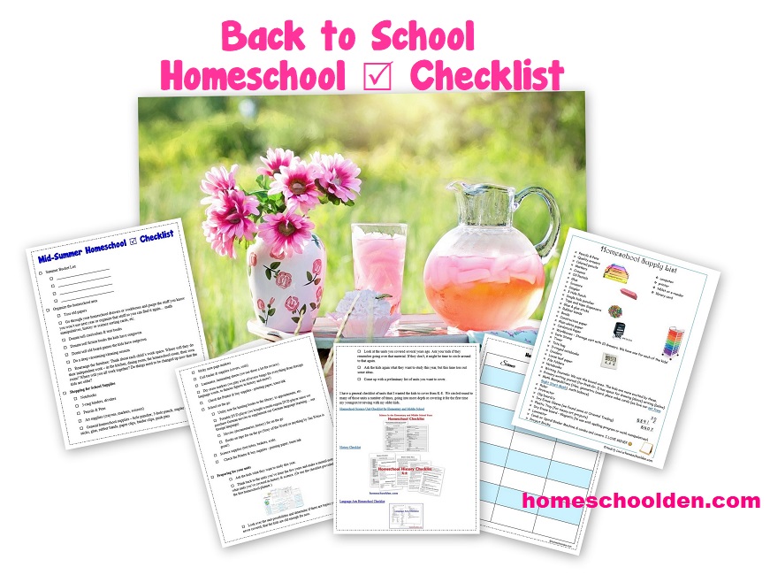 Back to School Homeschool Checklist - Supplies Unit Planning Organization and More - homeschoolden