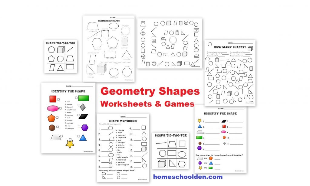 Free Geometry Shapes Worksheets and Games