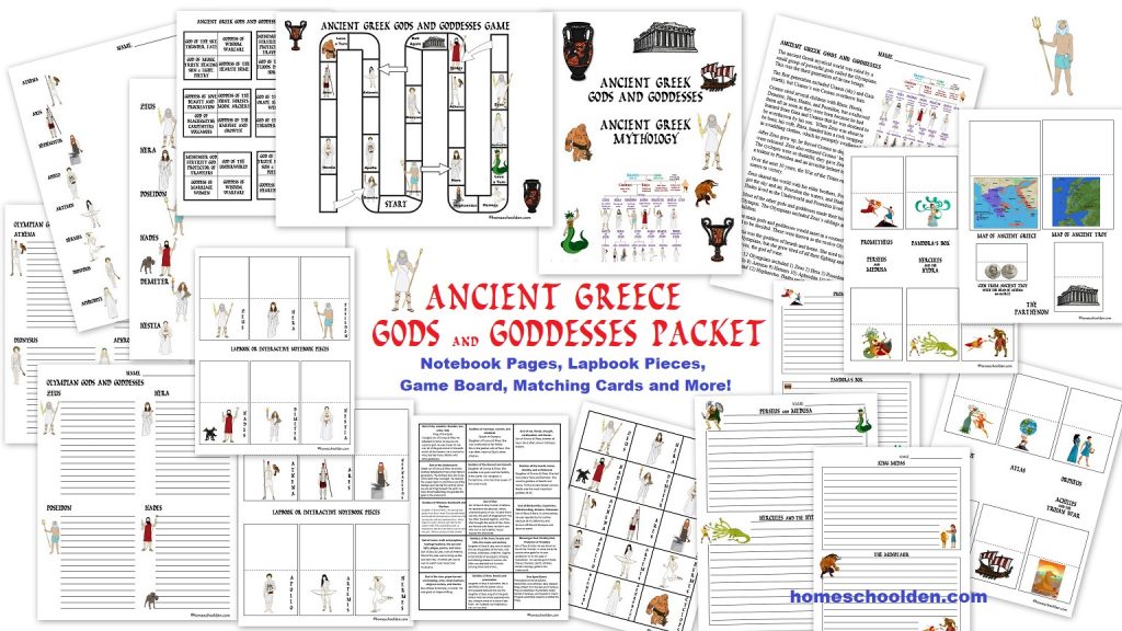 Ancient Greek Gods and Goddesses Unit - Packet