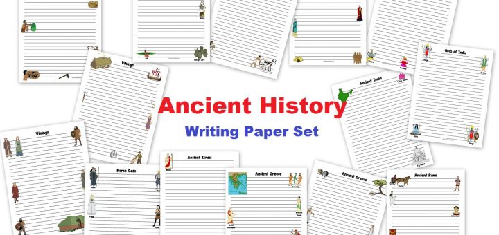 Ancient History Writing Paper Set