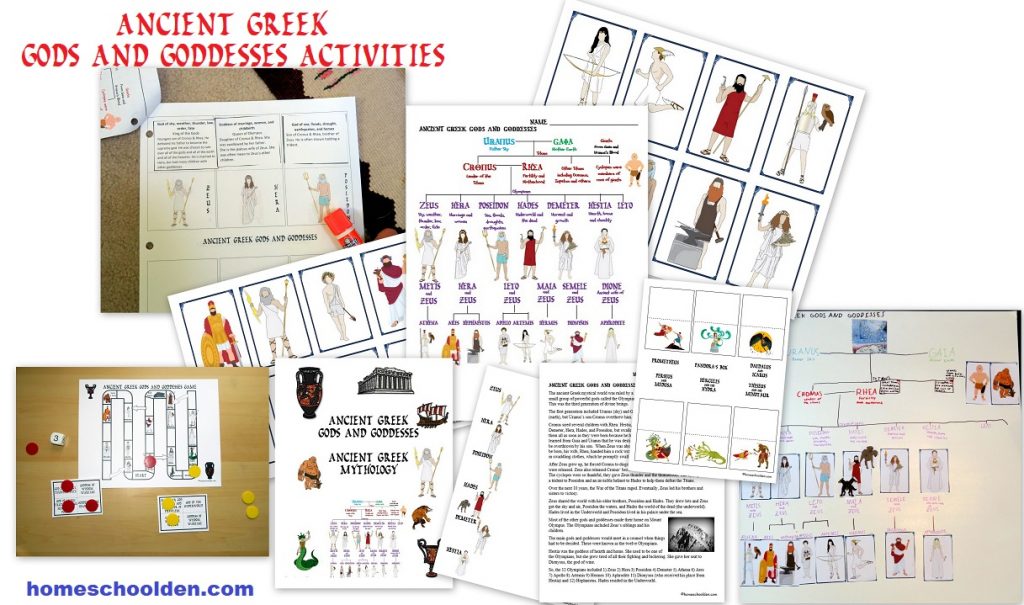 Ancient Greek Gods and Goddesses Activities
