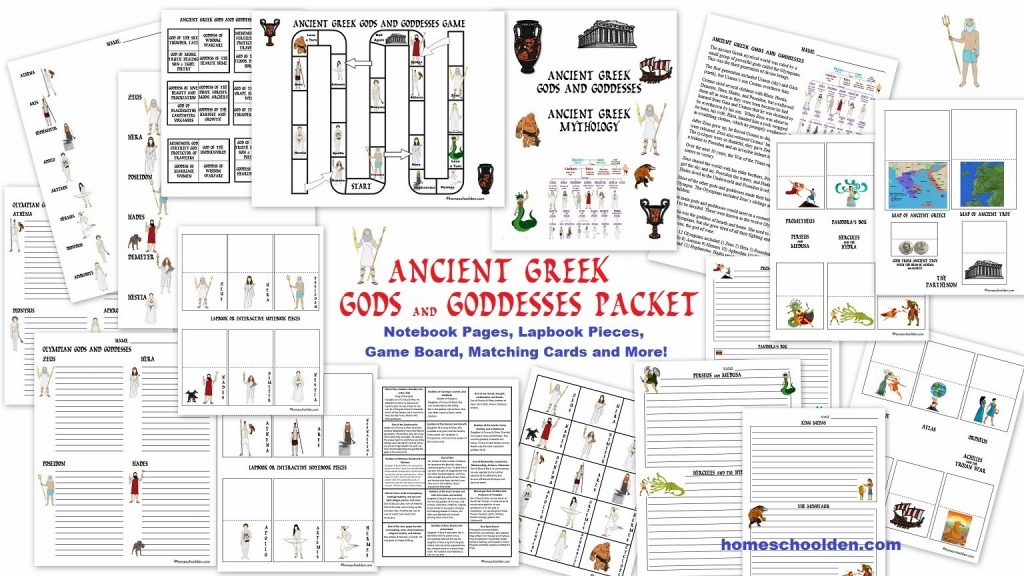 Ancient Greek Gods and Goddesses Unit - Mythology Packet