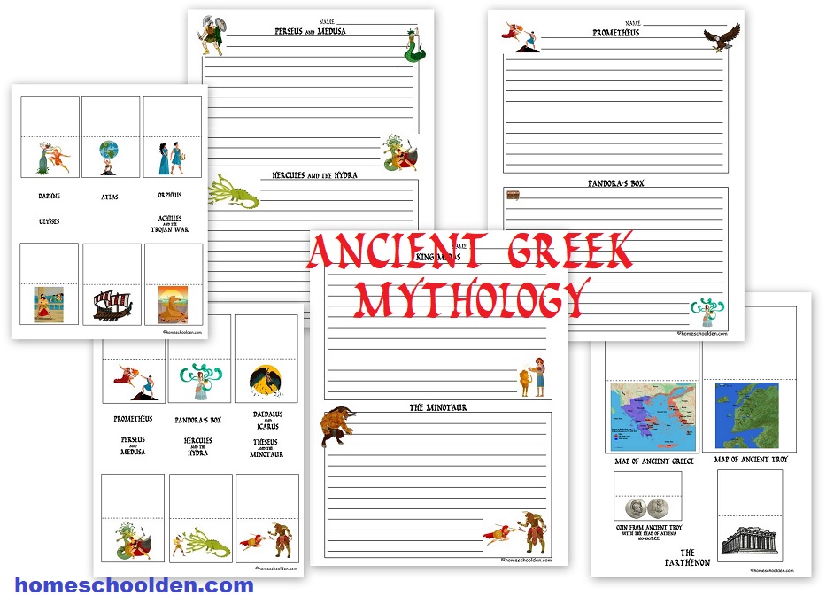 Ancient Greek Mythology - Notebook Pages