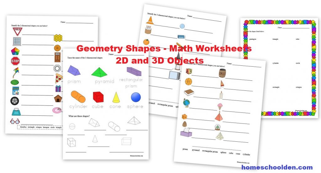 Geometry Shapes - 2D and 3D objects