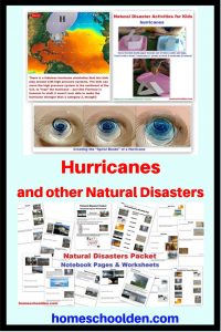 Hurricanes and other Natural Disasters Hands-On Activities and Notebook Pages