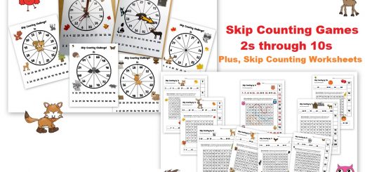 Skip Counting Games and Worksheets 2s through 10s