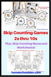 Skip Counting Games2s through 10s skip counting worksheets