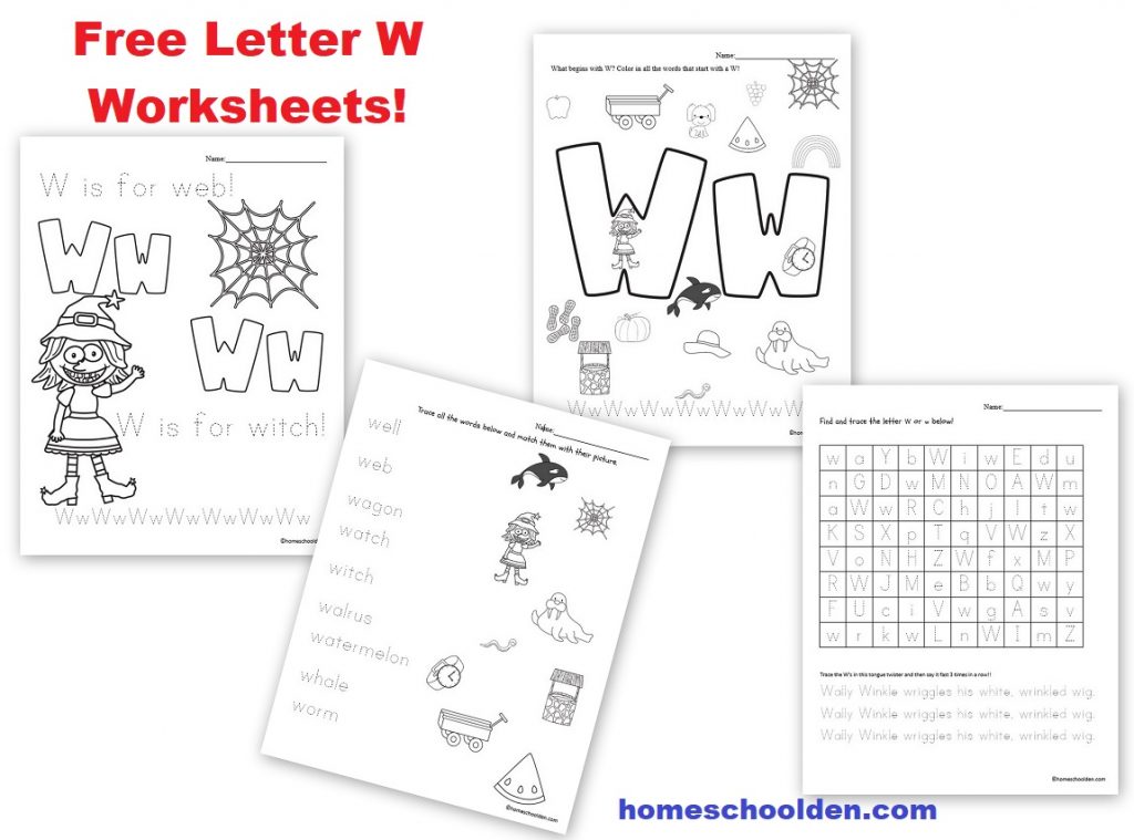 Free Letter W Worksheets