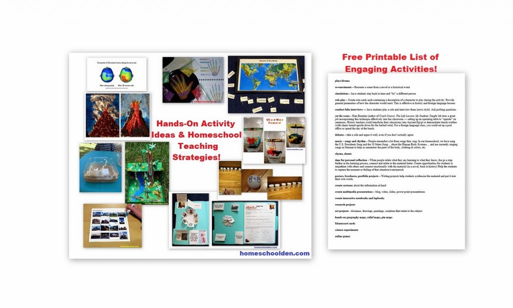 Hands-On Activity Ideas - Homeschool Teaching Strategies
