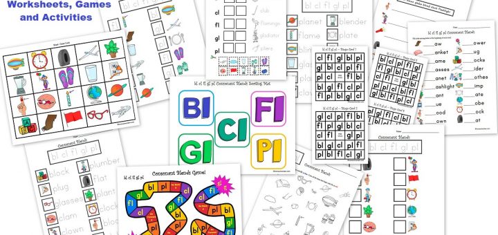 Consonant Blends - L-Blends - Worksheets Games and Activities