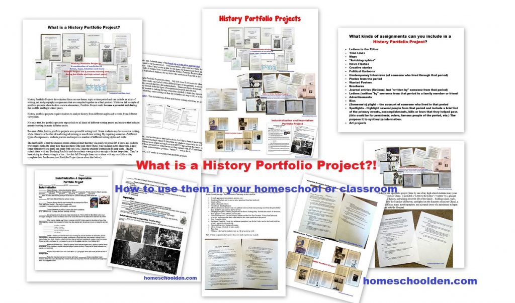 History Portfolio Projects - Using them in your homeschool or classroom