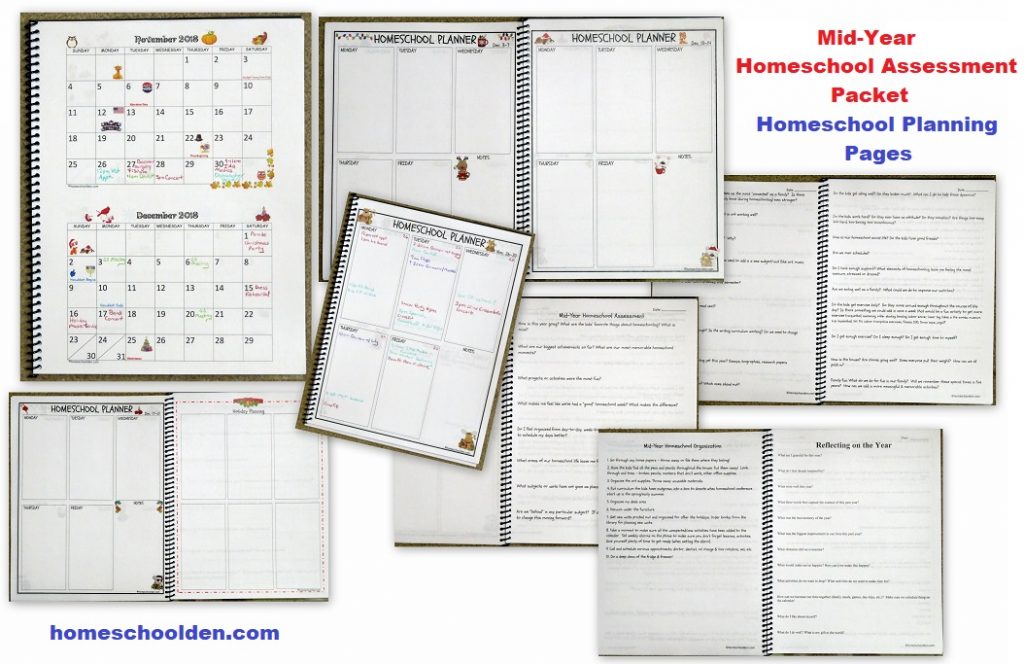 Mid-Year Homeschool Assessment Packet - Homeschool Planning Pages