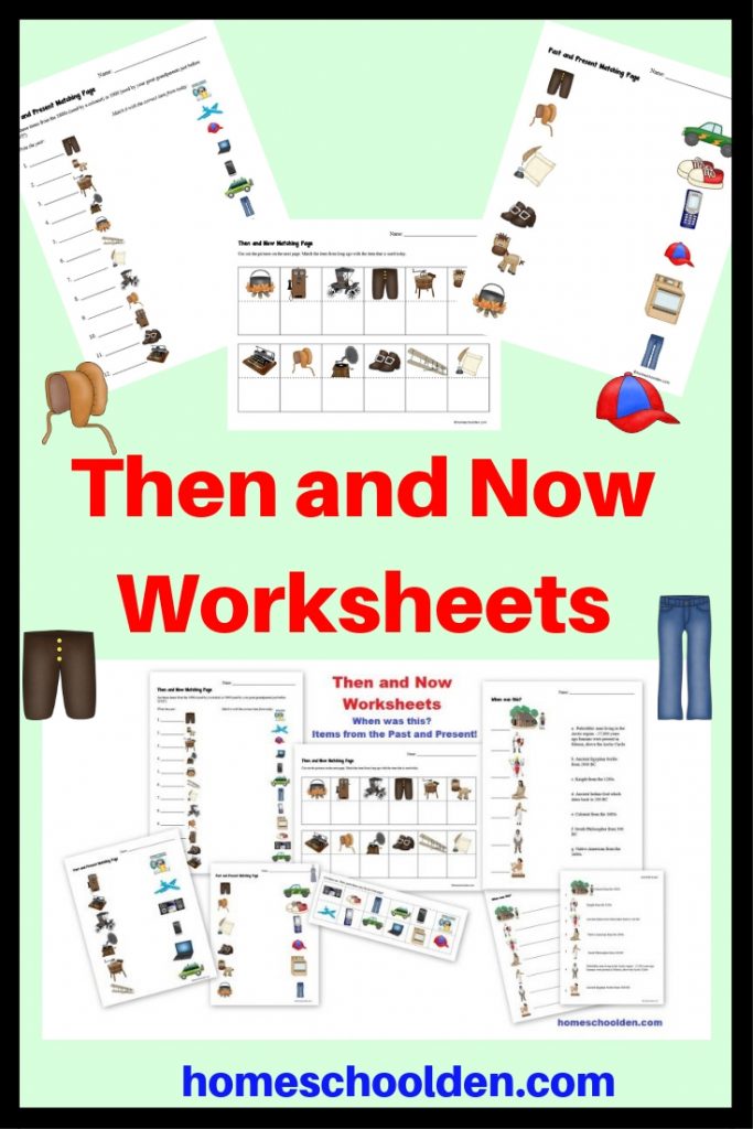 Then and Now Worksheets