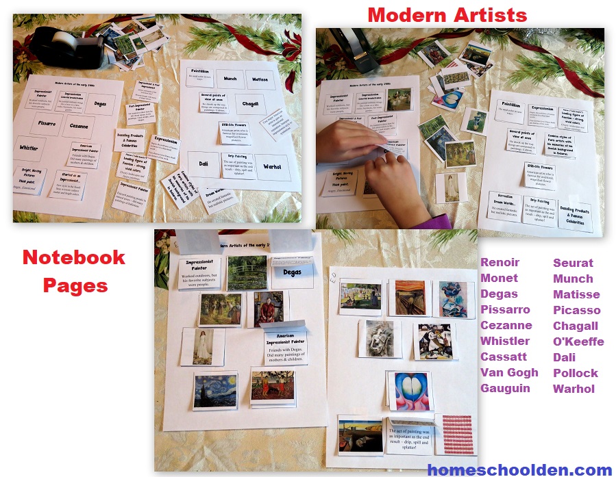 Modern Artists - Notebook Pages
