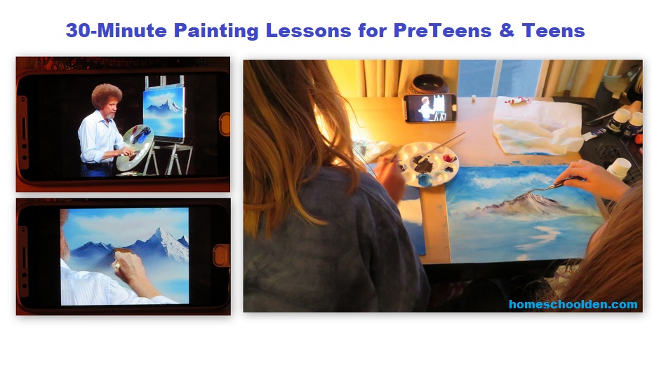30 Minute Painting Lessons for PreTeens and Teens