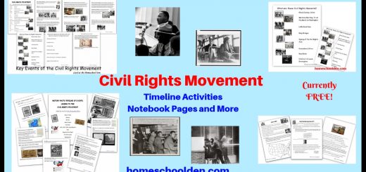 Civil Rights Movement Timeline Activity Notebook Pages Worksheets