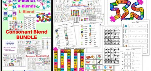 onsonant Blend BUNDLE - S-Blends worksheets activities and games plus L-blend R-blend words